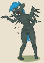 anthro equine fan_character female jade_shine mammal marsminer my_little_pony nude pegasus solo undead wings zombie