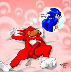 knuckles the echidna from sonic (series) by ancient-onyx