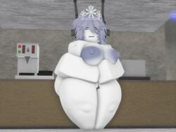 1girls 3d 3d_(artwork) areolae barefoot big_breasts breasts closed_eyes closed_mouth completely_nude completely_nude_female dream_game eunoia female female_only front_view full_body long_hair naked naked_female nipples nude nude_female pussy roblox robloxian solo solo_female standing