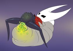 anthro arthropod big_belly cape cloak cum cum_in_pussy cum_inside egg egg_bulge egg_implantation egg_laying female hollow_knight hornet hornet_(hollow_knight) inflation insects oviposition penetration pussy red_cape restrained spread_legs stomach_bulge vaginal_egg_implantation vaginal_oviposition vaginal_penetration wasp