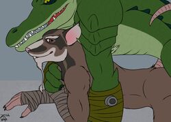 anal anal_sex anthro ass balls crocodile crocodilian erection fur leatherhead looking_pleasured male male_only mammal master_splinter penetration penis rat reptile rodent scalie sex teenage_mutant_ninja_turtles yaoi zilch_woofs_(artist)