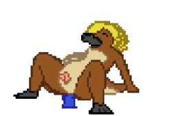 2018 anal animated anthro carneval_meat_(artist) dildo feet hair low_res male male_only mammal masturbation monotreme nude penis pixel pixel_art platypus sex_toy solo webbed
