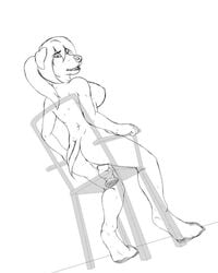 animated anthro ass black-husky breasts canine chair dalmatian dildo dildo_chair drawn female floppy_ears fur hair mammal masturbation paws ponytail pussy rear_view sex_toy simple_background sketch solo