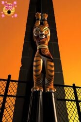 3d ai_generated animal_ears animal_humanoid anthro anthro_female anthro_only anthro_solo armpits arms_up artist_logo bare_pussy bare_vagina belt black_striped_fur black_stripes bondage bottomless bottomless_anthro bottomless_female captured captured_female captured_heroine chained_up chinese_clothes chinese_clothing clawed_feet clawed_toes claws clothed clothed_anthro clothed_female clothes clothing dreamworks dreamworks_animation english_text feline feline_humanoid female_anthro female_only female_solo fence from_below from_below_view front_view furry furry_ears furry_female furry_only furry_solo genitals handcuffed handcuffs hands_over_head hands_up high_res high_resolution highres humiliation hunnyhive hunnyhive(artist) hunnyhivestudio hunnyhivestudios kung_fu_panda legs legs_together low_angle low_angle_view mammal martial_arts_uniform naked_pussy no_panties no_underwear no_underwear_(female) open_mouth outdoors outdoors_nudity partially_clothed partially_clothed_anthro partially_clothed_female paws pussy pussy_focus pussy_lips pussy_peek red-eyed_female red_clothes red_clothing red_eyes red_eyes_female red_top red_topwear restrained restrained_arms restrained_female restrained_wrists sash solo solo_anthro solo_female solo_furry standing striped striped_body striped_fur striped_legs sunset thick_legs thigh_gap tiger tiger_ears tiger_girl tiger_stripes upskirt upskirt_view vagina whiskers white_whiskers yellow_sash