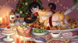1girls anal_insertion anal_object_insertion anus apple_gag apple_in_mouth ar1su ass barefoot bent_over black_hair blank_eyes blush blushing_at_viewer bondage bound bound_arms bound_legs breasts cake candle carrot christmas christmas_tree dinner dinner_table don't_starve_(series) drool drooling embarrassed empty_eyes feet female female_focus female_only food food_fetish food_in_mouth food_insertion food_on_body food_on_feet food_penetration food_play frills gag gagged gravy hairless_pussy ham light-skinned_female light_skin long_hair looking_at_viewer lying lying_on_stomach lying_on_table marks_on_body medium_breasts naked naked_female nipples no_clothes no_pupils nude nude_female objectification on_plate on_stomach pale-skinned_female pale_skin pineapple pink_nipples platter pussy rope rope_bondage saliva short_hair solo solo_focus twintails vaginal_insertion vaginal_object_insertion vegetable vegetable_dildo vegetable_in_ass whip_marks white_eyes wide_eyed willow_(don't_starve) wine wine_bottle wine_glass