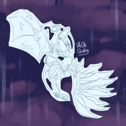 2girls 69 cunnilingus eating_pussy female female_only glitch_productions lesbian_sex murder_drones no_breasts robot robot_girl uhohqinky uzi_(murder_drones) uzi_doorman v_(murder_drones) wings yuri