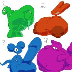 ambiguous_gender aquatic ass belly big_belly big_breasts big_butt big_penis blue_body breasts bunbuun female fish genitals green_body group hi_res huge_belly huge_breasts huge_butt huge_cock humanoid hyper hyper_belly hyper_breasts hyper_butt hyper_genitalia hyper_penis lagomorph leporid male mammal murid murine orange_body penis pink_body rabbit rat reptile rodent scalie shark