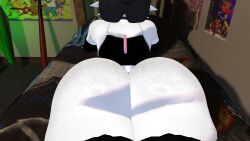 3d ass_focus breasts female female_focus female_only gardevoir generation_3_pokemon humanoid_female humanoid_only laying_on_bed laying_on_stomach mega_evolution mega_gardevoir nintendo not_furry pokemon pokemon_(species) shiny_pokemon skirt solo solo_female stockings tagme thong vrchat vrchat_avatar vrchat_model
