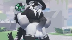 2boys 3d animated artful_(die_of_death) balls bling_pursuer_(die_of_death) cum die_of_death_(roblox) from_behind gay longer_than_30_seconds male_only outdoors penis pursuer_(die_of_death) roblox roblox_game robloxian sootee11 sound standing tagme video watermark
