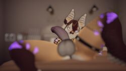 3d anthro ass balls bat breasts cock erection full_body furry futanari maya_bat purple_eyes vrchat vrchat_avatar vrchat_model yellow_body