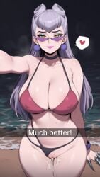 (league_of_legends) 1girls after_sex ai_assisted ai_generated bikini bikini_bottom_aside black_choker blue_eyeshadow bracelet breasts cheating choker cleavage closed_mouth clothing_aside collarbone cuckold cuckolding cum cum_in_pussy cum_inside earrings english_text evelynn evelynn_(league_of_legends) eyeshadow fake_phone_screenshot female grey_hair heart highleg holding holding_weapon jewelry k/da_(league_of_legends) k/da_all_out_evelynn k/da_all_out_series k/da_series large_breasts league_of_legends lipstick long_hair looking_at_viewer looking_over_eyewear looking_over_sunglasses makeup mature_female nay_juno netorare ntr outstretched_arm pink_lips purple-tinted_eyewear purple_lips pussy reaching reaching_towards_viewer selfie sitting smile snapchat snapchat_ntr solo sunglasses swimsuit text thick_thighs thighs thong tinted_eyewear uncensored weapon yellow_eyes
