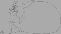 animated anthro arm_warmers armwear balls big_balls big_penis canid cj_batman clothing digital_media_(artwork) drawpile_(artwork) dreadlocks frame_by_frame genitals hi_res huge_balls huge_cock hyper hyper_balls hyper_genitalia hyper_penis legwear male mammal mink_of_the_end overweight overweight_anthro overweight_male penis screen_shake sketch_animation solo stockings