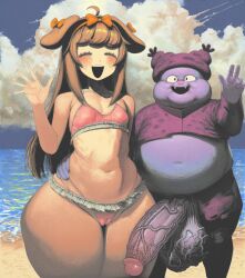 ai_generated character_request chowder_(character) goddamnparasite huge_cock shortstack thick_thighs
