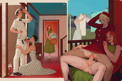 1950s 1futa 1girls 2boys accidental_circumstance balls balls_under_clothes blonde_hair blowjob blush bottomless_skirt cheating clothing crossdressing cucked_by_femboy cucked_by_futa cuckold cuckquean erect_clitoris erection erection_under_clothes erection_under_skirt fellatio female femboy femboysub futa_on_female futa_sans_pussy futa_with_male futanari girly grabbing_leg headwear housewife housework human incase intersex kneeling laundry long_dress male_with_female milkman mole_under_mouth multiple_views netorare no_panties ntr open_relationship oral pale_skin penetration penis penis_out penis_under_clothes penis_under_skirt pillbox_hat pubic_hair pussy pussy_grip red_hair reverse_upright_straddle ripped_pantyhose sex sissy skirt skirt_lift spread_legs taint testicles thick_thighs thighhighs trap vaginal vaginal_penetration vaginal_sex wedding_band