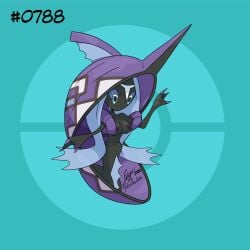 1:1 2026 absurd_res anthro areola big_breasts black_body blue_hair breasts digital_media_(artwork) erynsinclaire_(artist) facial_markings female floating generation_7_pokemon green_eyes hair head_markings hi_res legendary_pokemon markings membrane_(anatomy) mouthless multicolored_eyes navel nintendo nipples nude number pokemon pokemon_(species) pokemorph pseudo_clothing signature simple_background solo tapu_fini text two_tone_eyes webbed_hands