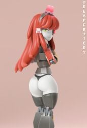 1girls 3d 3d_(artwork) ass big_ass female female_focus female_only glowing glowing_eyes hands_on_chest hi_res high_resolution highres lamp long_hair looking_at_viewer looking_back mimi_sentry panties reaper21cry rear_view red_eye red_hair robot robot_girl robot_humanoid sentry_(team_fortress_2) sfm smile smiling solo solo_female solo_focus source_filmmaker source_filmmaker_(artwork) standing team_fortress_2 thighs vertical_image white_skin yellow_eye