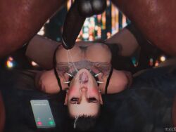 1girl3boys 1girls 2026 3boys 3d 3d_(artwork) after_oral after_sex balls big_penis black_hair clara_lille cuckold cuckolding cum cum_in_mouth cum_on_face dark-skinned_male female interracial large_penis male male/female mohawk mohawk_(hairstyle) muscular muscular_male mxic6 oral pierced_nipples piercing piercings punk punk_girl tattoo tattoo_on_chest tattooed_arm ubisoft watch_dogs