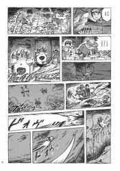 2004 comic female greyscale japanese_text laputa:_castle_in_the_sky male monochrome pazu studio_ghibli studio_zuburi tagme text