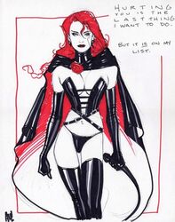 adam_hughes black_queen jean_grey marvel straight_hair x-men