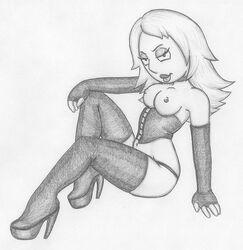 blonde_hair boots corset elbow_gloves family_guy female female_only gloves high_heel_boots high_heels human long_boots long_gloves long_high_heel_boots meg_griffin raylude solo