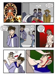 comic detective_conan gin_(detective_conan) inspector_megure shinichi_kudo yaoi