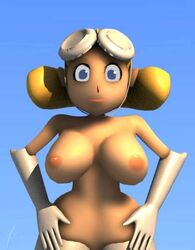 1girls 3d breasts female female_only large_breasts nintendo nipples nude pilotwings_64 robin_(pilotwings) rule34d solo tagme