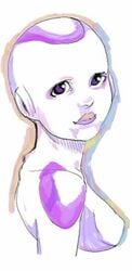 1girls alien_girl breasts color dragon_ball dragon_ball_z exposed_breasts female female_only freeza frieza genderswap humanoid nudity rule_63 side_view smooth_skin solo white_skin