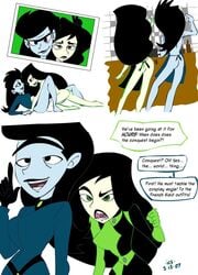 2007 2girls comic disney dr._drakken female female_only kim_possible multiple_girls rule_63 shego straight_hair yuri