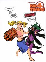 1boy 1girls adam_walters beaten ben_grimm brittney_grimm defeated_villain fantastic_four female human human_only light-skinned_female light-skinned_male light_skin male marvel rule_63 tebra the_thing_(marvel) topless topless_female