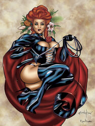 1girls black_queen cape female female_only franchesco jean_grey marvel pixeltease red_hair solo straight_hair x-men