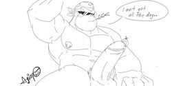 aji_arts ape balls bandana donkey_kong_(series) english_text eyewear funky_kong genital_piercing gorilla male male_only mammal muscular nintendo nipple_piercing nipples penis penis_piercing piercing primate prince_albert_piercing solo sunglasses text video_games