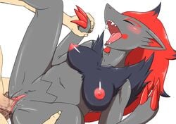 2018 anthro bhutan blush breasts canine claws duo erection female female_focus fur hair human interspecies male male_human/female_anthro male_human/female_pokemon mammal nintendo nipples nude open_mouth penetration penis pokémon_(species) pokemon pokemon_(species) pokephilia pussy sex solo_focus straight tarian tongue vaginal_penetration video_games zoroark