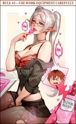 1boy 1girls big_thighs biting_lip biting_own_lip bra breasts breasts_out curvy curvy_body curvy_female curvy_figure curvy_hips elf elf_ears elf_female exhibitionism exhibitionist frieren frieren_beyond_journey's_end hotaru_sen huge_thighs massive_thighs object_in_pussy object_insertion pantyhose public public_indecency ripped_clothing ripped_pantyhose ripped_stockings sousou_no_frieren thick_legs thick_thighs thighs thunder_thighs thunderthighs tits tits_out variant variant_set vibrator vibrator_in_pussy wide_hips wide_thighs