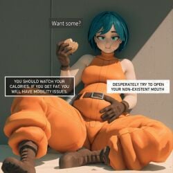 ai_assisted bbw ben03020 big_belly bloated_belly eating motorslice p_(motorslice) stuffed_belly tagme weight_gain