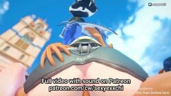 1boy 3d ahoge anal animated anus ass ass_focus bad_source black_hair clothed_sex commentary english_commentary female hair_between_eyes high-waist_pants highres huge_ass long_hair mokabensin multicolored_hair orange_eyes pants penis police police_uniform policewoman ponytail red_streaks sex sexyexxchi sound streaked_hair tagme testicles uncensored video zenless_zone_zero zhu_yuan