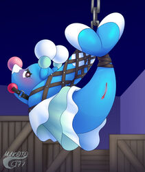 blush bondage bound brionne female hi_res makoto177 nintendo pokémon_(species) pokemon pokemon_sm pussy solo video_games