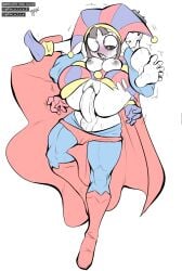 black_hair blush blush_lines blushing boobs boobs_out breasts breasts_out brown_hair clark_kent clown clown_girl crossover dc dc_comics full_nelson jester jester_hat jester_outfit light-skinned_female light-skinned_male light_skin partially_clothed penetration penis penis_in_pussy pomni_(tadc) pomni_(the_amazing_digital_circus) ripped_clothing sex sex_from_behind superman superman_(clark_kent) superman_(series) the_amazing_digital_circus theal3x10_(artist) torn_clothes torn_clothing watermark white_skin