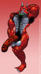 1boy 2006 4_toes armpit balls bead_necklace big_balls capcom claws email gradient_background hirsute horns huge_balls huge_cock hyper lizard looking_at_viewer magma_dragoon male male_only maverick mega_man_x muscular nude penis red_penis reploid reptile scalie solo veiny_penis victoria_viper white_balls