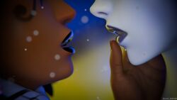 3d 3d_(artwork) dexit_nsfw female female_focus kiss kissing lesbian lesbian_kiss nyl_pharah nyl_widowmaker overwatch overwatch_2 pharah widowmaker