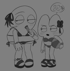algebralien battle_for_dream_island battle_for_dream_island_again beach_ball bfb bfdi bfdia bikini bow four_(bfb) object_shows pussy sandals the_power_of_two tpot two_(tpot) vadahlivokroz x_(bfb)