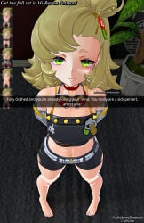 3d 3d_(artwork) anime belly darkbahamuth female from_above hentai midriff petite petite_body petite_female pinup piper_wheel tummy zenless_zone_zero