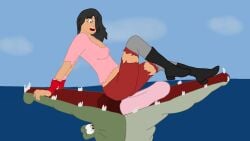 black_hair boots captain_hook cleavage comeuppance crocodile damsel_in_distress daytime disney_villains fair_skin genderswap_(mtf) green_eyes hair_over_one_eye hook hook_hand imminent_vore indecentlasses long_hair mouth_open mshook ocean peril peter_pan_(disney) pirate_girl reptile rule_63 scared side_view socks teeth tick-tock tick_tock tick_tock_crocodile tongue torn_clothes torn_jacket torn_pants torn_shirt villainess vore wide_open_mouth