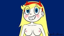 animated big_breasts blonde_hair clothes disney gif princess star star_butterfly star_vs_the_forces_of_evil