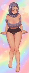 1girl 1girls ai_assisted ai_generated arabian cleavage dream female female_focus female_only hijab hijabi middle_eastern middle_eastern_female tanned tanned-skinned_female tanned_body tanned_female tanned_skin