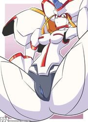 breasts darling_in_the_franxx female frown legs_up mecha pussy robot robot_girl strelizia