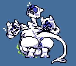 after_vore animal_genitalia animal_vulva anus belly big_belly big_butt blue_anus blue_eyes blue_vulva blush bodily_fluids butt canine_genitalia canine_vulva chubby_cheeks clenched_teeth clover_(deltarune) clubs_(suit) consequences darkner deltarune digital_media_(artwork) emanata european_mythology fat_neck female feral genitals greek_mythology holding_stomach horn hydra long_neck long_tail miner_mate_coffee mythology object_vore on_hind_legs overweight overweight_female overweight_feral pawpads pixel_(artwork) rumbling_stomach shocked smile solo suit_symbol sweat sweatdrop tail tail_tuft teeth thick_neck thick_thighs tuft undertale_(series) unusual_anatomy unusual_genitalia unusual_vulva upset vore vulva weight_gain white_body wide_eyed