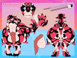 4:3 amur_carp anthro aquatic big_butt big_penis butt carp cyprinid cypriniform fish genitals huge_butt huge_penis hybrid hyper hyper_butt hyper_genitalia hyper_penis koi makano_(vvitchpunk) male markings merseed_dragon model_sheet penis solo spots spotted_body standing sunset typical_carp vvitchpunk