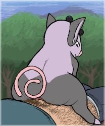 anal anal_penetration animated animated_gif balls bestiality black_body bottomwear bottomwear_down butt clothed clothing duo erection faceless_character faceless_male feral feral_penetrated generation_3_pokemon genitals gmad grumpig hairy_legs human human_on_feral human_penetrating human_penetrating_feral interspecies male male/male male_on_feral male_penetrated male_penetrating male_penetrating_male mammal nintendo on_bottom on_top outside pants pants_down partially_clothed penetration pokemon pokemon_(species) pokephilia power_bottom pubes purple_body reverse_cowgirl_position sex short_playtime