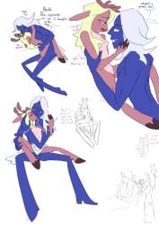 deer_girl deltarune doodle from_behind from_behind_position furry noelle_(deltarune) rouxls_kaard size_difference toby_fox vaginal_penetration