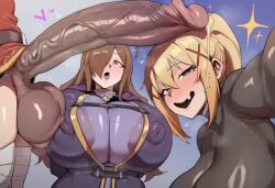 ai_art ai_generated blizzie_ai darkness_(konosuba) futanari kono_subarashii_sekai_ni_shukufuku_wo! megumin wiz_(konosuba)
